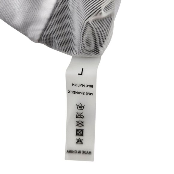 Leopard Print One-Piece Swimsuit With Lace-Up Back & Adjustable Straps Size L - Picture 3 of 5